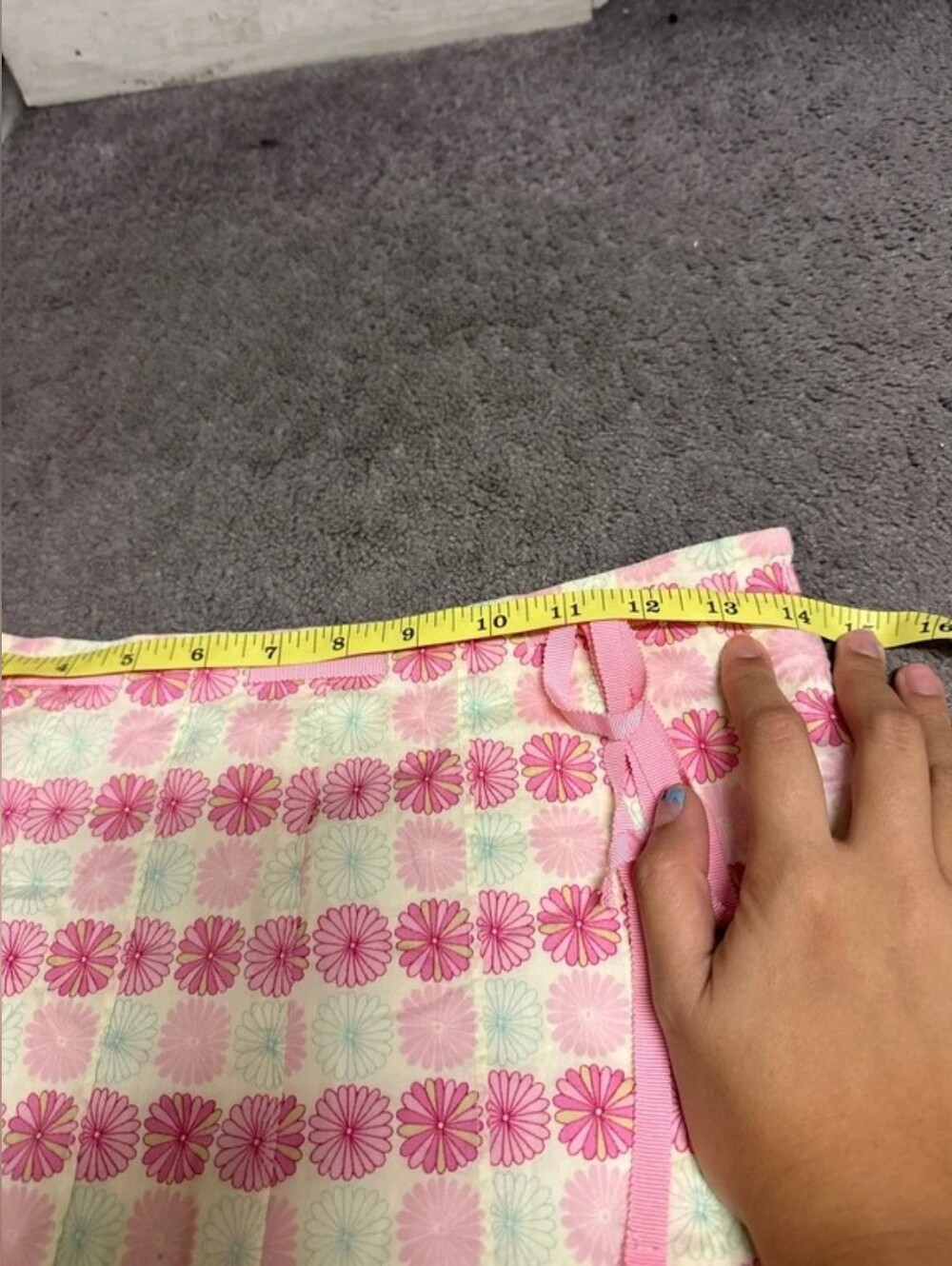Pink Floral Girls Skirt